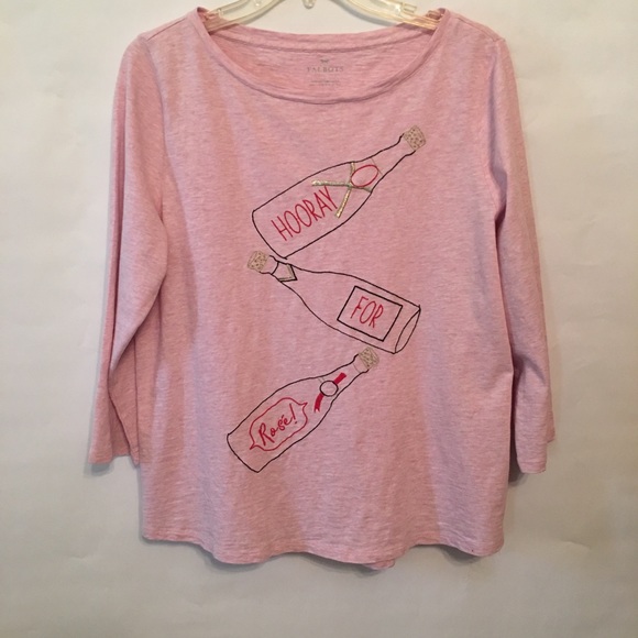 Talbots Hooray for Rose Top Size L - Picture 2 of 8